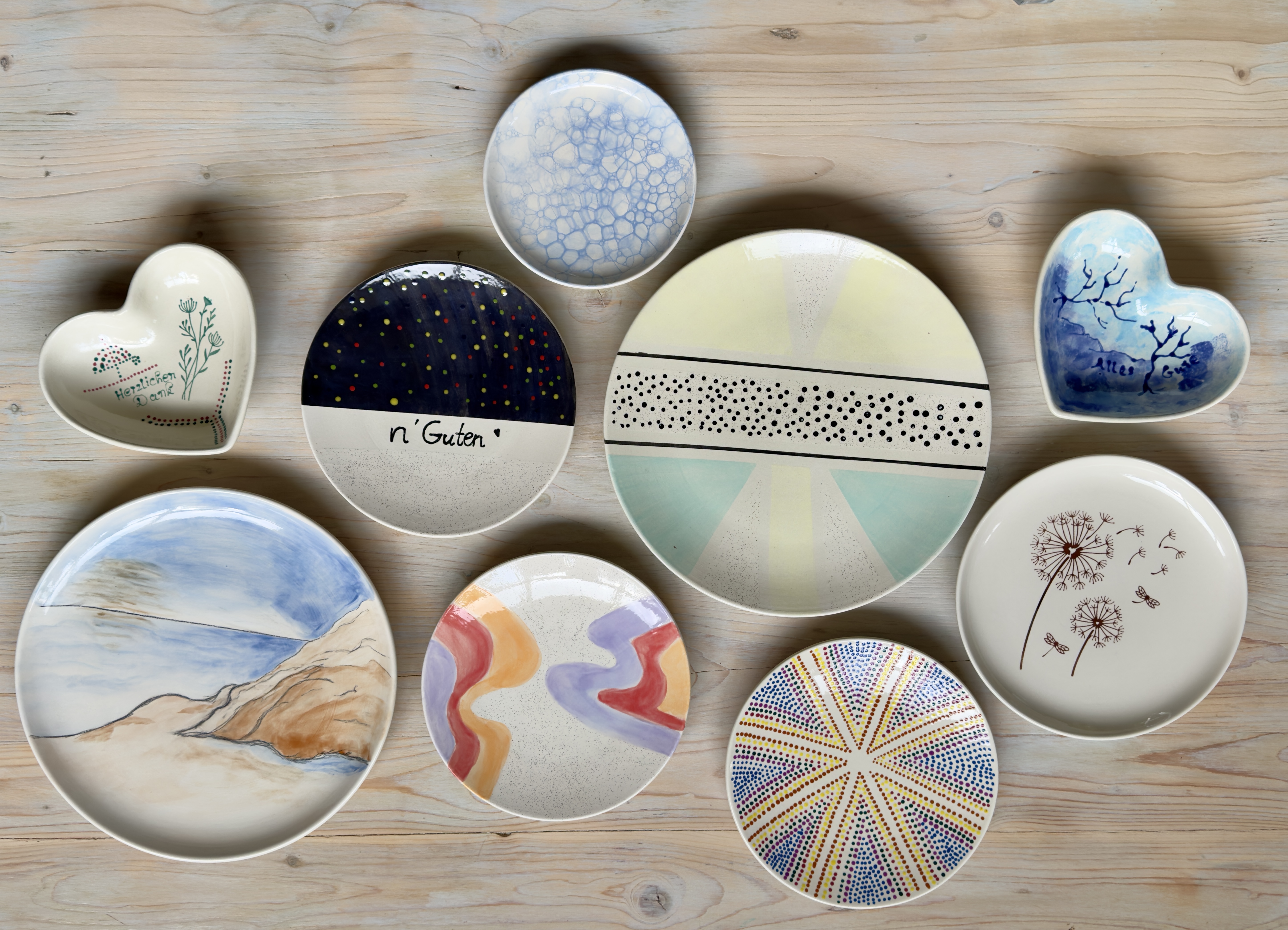 Keramik Kunstwerke im Atelier Facettenreich