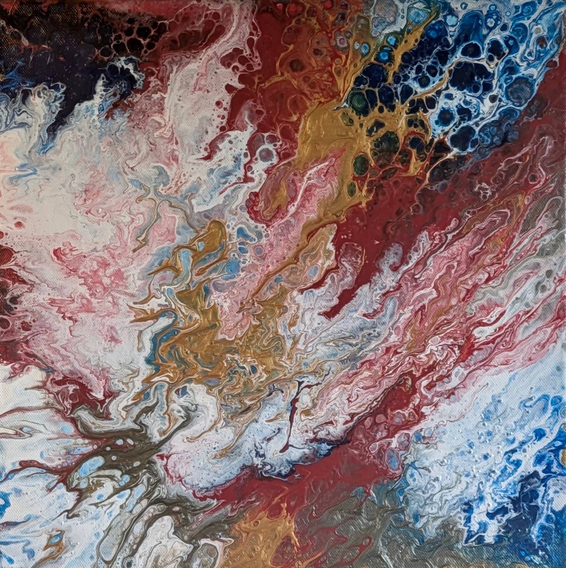 Acrylmalerei Kunstwerk im Atelier Facettenreich